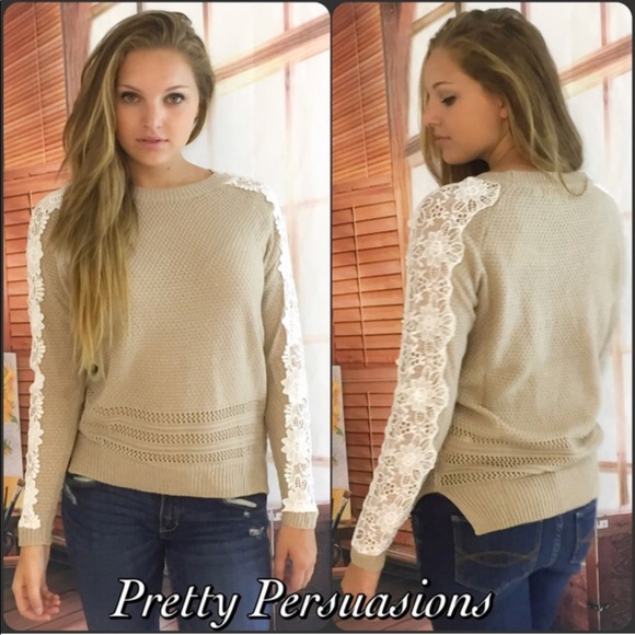 LAST 2‼️Crochet Knit Appliqué Raglan Sweater - Picture 7 of 7